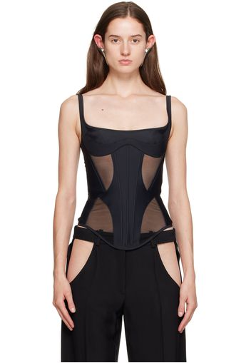 Mugler Black Illusion Tank Top