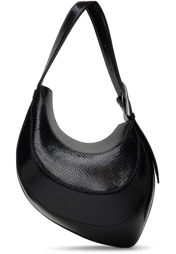 Mugler Black Small Snake Spiral Curve Bag