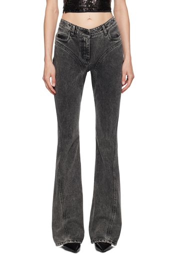 Mugler Black Flared Jeans