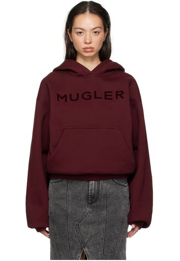 Mugler Red 'Mugler' Logo Hoodie