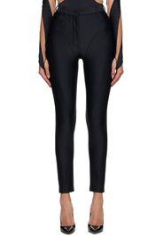 Mugler Black Paneled Leggings