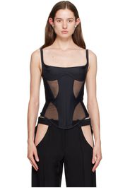 Mugler Black Illusion Tank Top