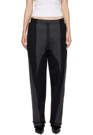 Mugler Gray & Black Paneled Lounge Pants