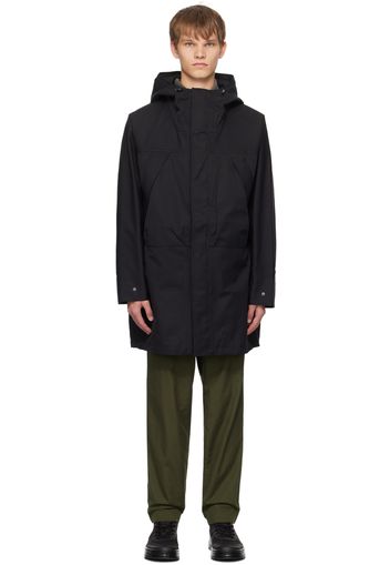 Nanamica Black Hooded Coat