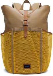 nanamica Beige & Yellow Water-Repellent Backpack