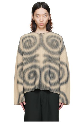 Nanushka Off-White & Black Maura Sweater