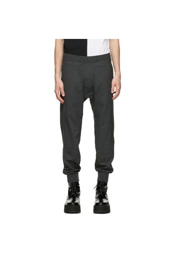 Neil Barrett Grey Wool Slouch Travel Lounge Pants