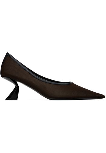 Nensi Dojaka Brown Semi-Sheer Pumps