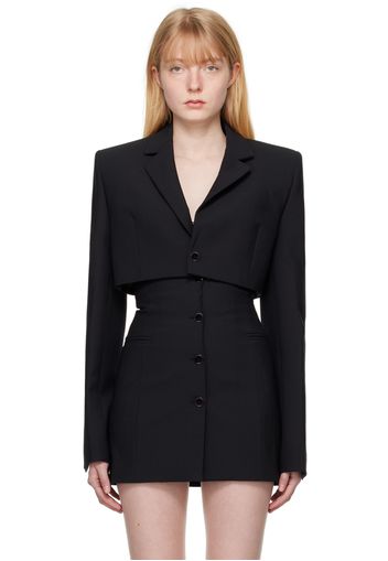 Nensi Dojaka Black Cropped Blazer