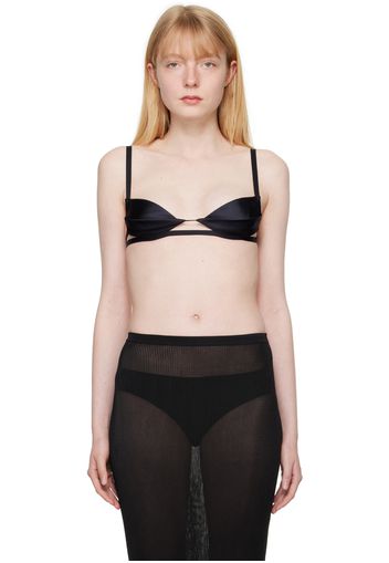 Nensi Dojaka Black Double Petal Bra