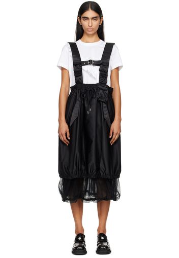 Noir Kei Ninomiya Black Pinafore Midi Dress