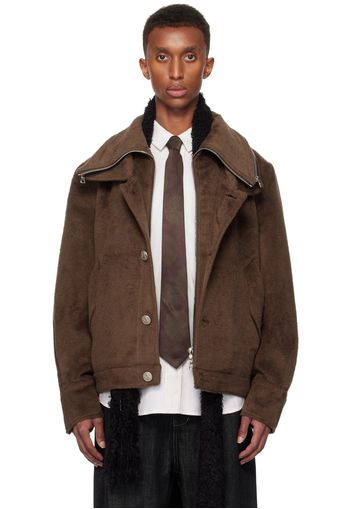 Nullus Studios Brown Multi-Form Aero Collar Jacket