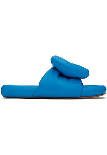 Off-White Blue Bow Padded Slides