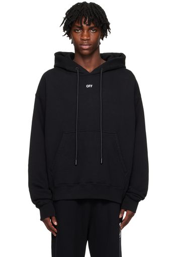 Off-White Black Printed Hoodie