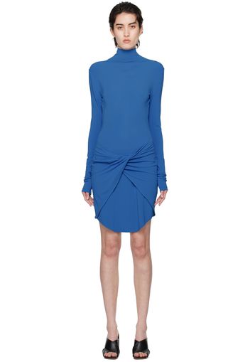 Off-White Blue Twist Minidress