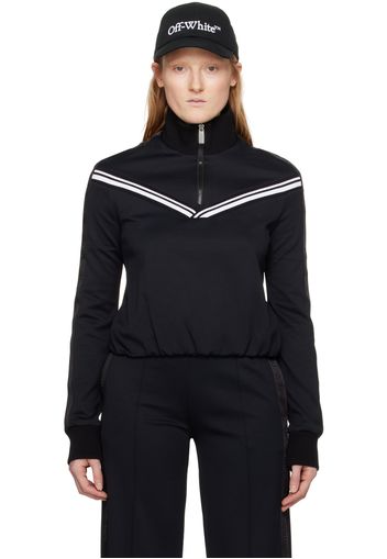 Off-White Black Half-Zip Jacket