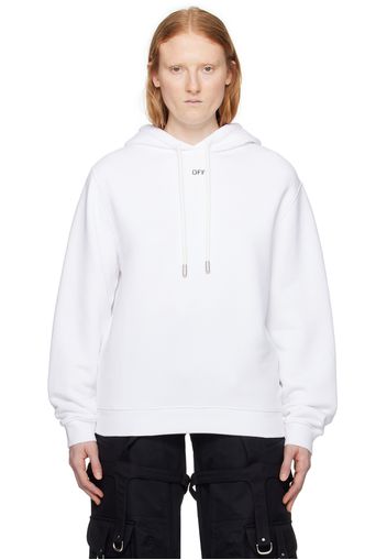 Off-White White Embroidered Hoodie