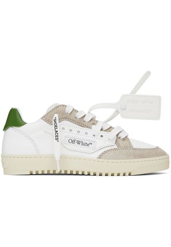 Off-White White & Taupe 5.0 Sneakers