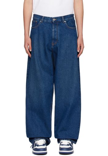 Off-White Blue Arr Loose Jeans