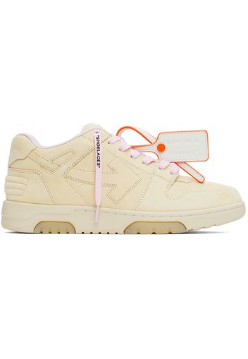 Off-White Beige Out Of Office Suede Sneakers