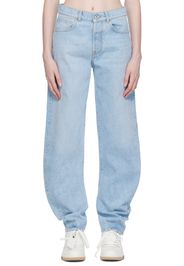 Off-White Blue Twist Banana Jeans