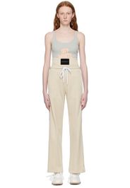 Off-White Beige Drawstring Lounge Pants