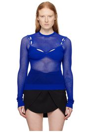 Off-White Blue Net Arrow Long Sleeve T-Shirt