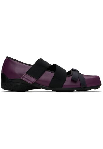 OPEN YY Purple Cross Band Ballerina Flats