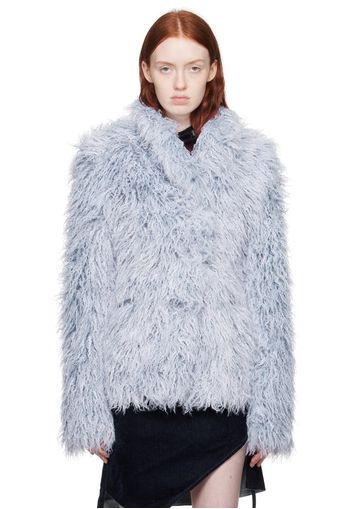 Ottolinger Blue Fitted Faux-Fur Blazer