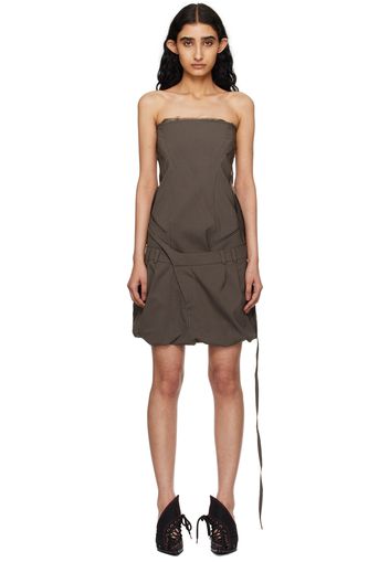 Ottolinger Brown Deconstructed Minidress