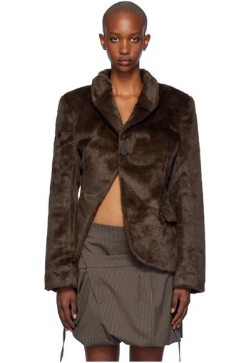 Ottolinger Brown Furry Deconstructed Blazer