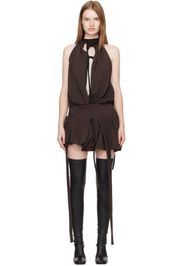 Ottolinger Brown Jersey Neckholder Balloon Minidress