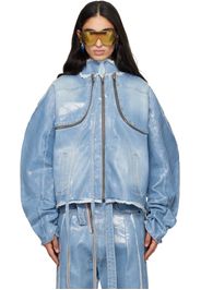 Ottolinger Blue Glazed Denim Zip Jacket