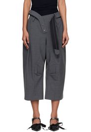 Ottolinger Gray Strapped Baggy Suit Shorts