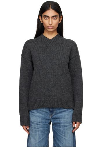 OUR LEGACY Gray Sonar V-Neck Sweater