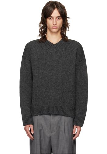 OUR LEGACY Gray Sonar V-Neck Sweater