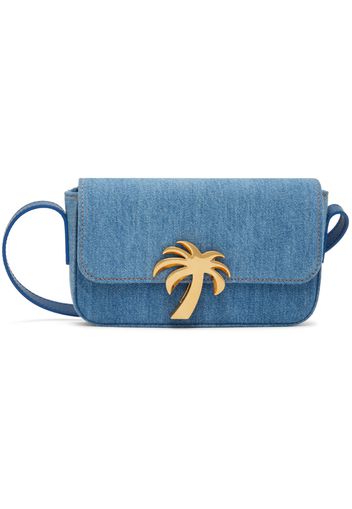 Palm Angels Blue Palm Bridge Denim Bag