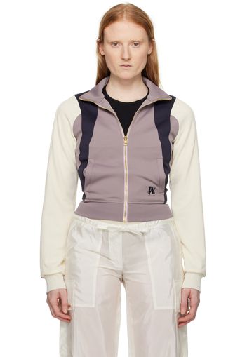 Palm Angels Purple Colorblock Track Jacket