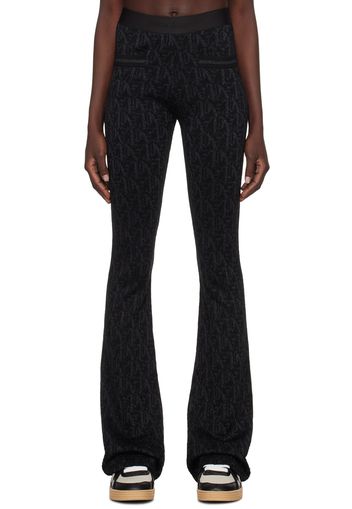 Palm Angels Black Jacquard Lounge Pants