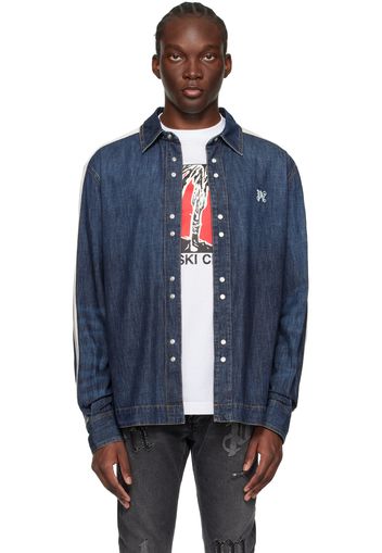 Palm Angels Blue Monogram Track Denim Jacket