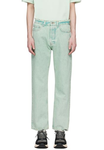 Palm Angels Green Overdye Jeans