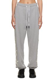 Palm Angels Gray Appliqué Lounge Pants