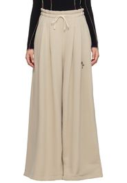 Palm Angels Beige Wide-Leg Track Pants