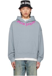 Palm Angels Gray Printed Hoodie