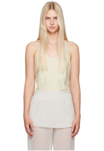 Paloma Wool Yellow & Off-White Sol Tank Top