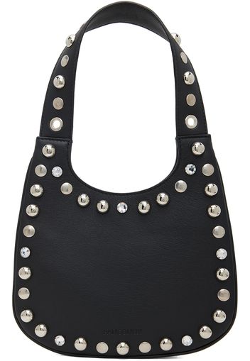 Panconesi Black Small Diamanti Saddle Bag