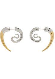 Panconesi Silver & Gold Spina Serpent Earrings