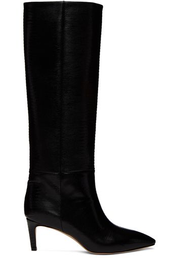 Paris Texas Black Croc Tall Boots