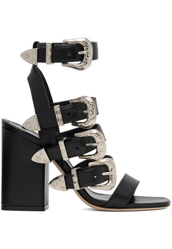 Paris Texas Black Tessa Heeled Sandals