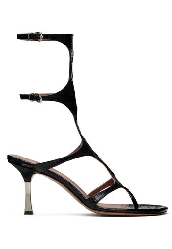 Paris Texas Black Uma 75 Heeled Sandals